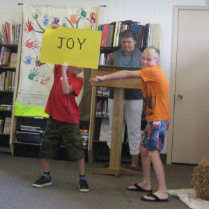 Kids participating in VBS program